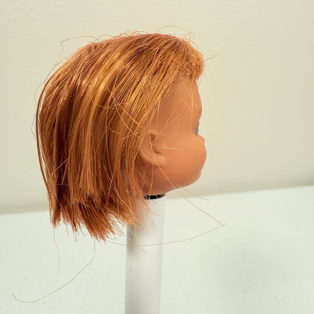 Vintage Mattel Skipper Doll Head Redhead TLC Replacement Part Unmarked Barbie - Picture 3 of 10